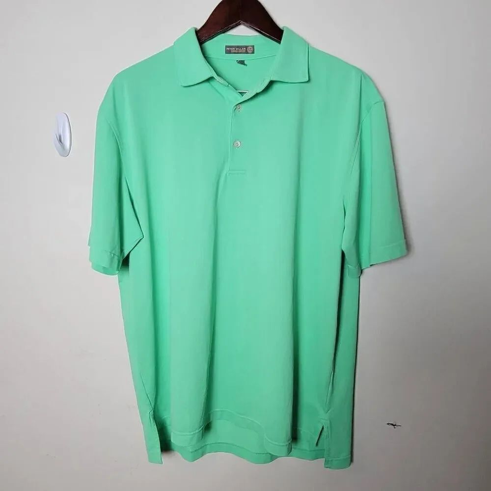 Peter Millar Summer Comfort Golf Polo Lime Green Large